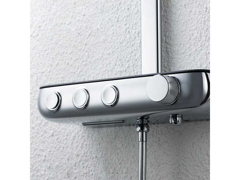 Купить Душевая колонна Bravat Cobble F6389423CP-A1-ENG с термостатическим смесителем для ванны и душа, хром