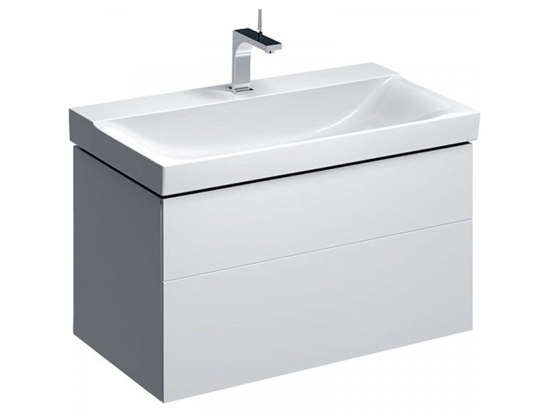 Купить Тумба под раковину Geberit Xeno2 500.509.01.1, 90 см, с подсветкой, цвет белый