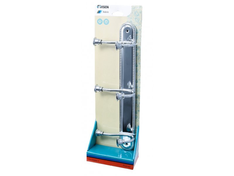 Купить Планка 3 крючка Fixsen Adele хром, FX-55005-3