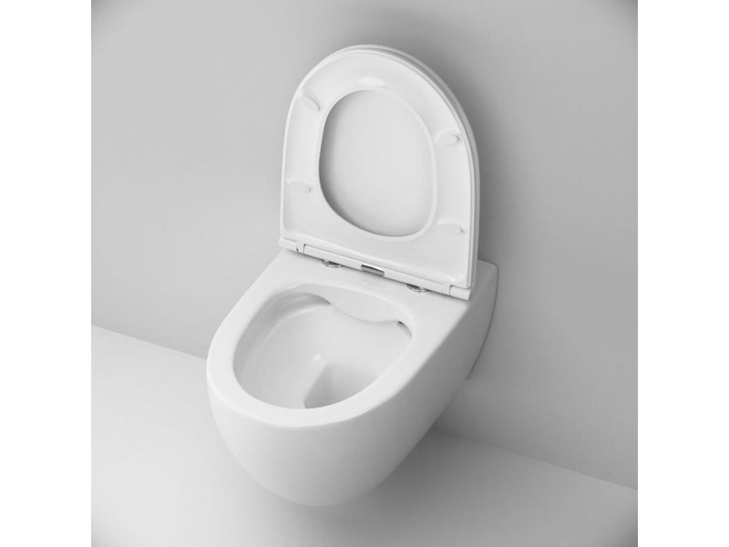 Купить Подвесной безободковый унитаз AM.PM Awe C111700SC, FlashClean, крышка микролифт