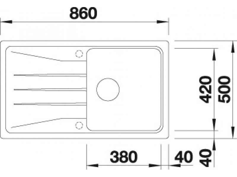 Купить Мойка Blanco Sona 5S SILGRANIT 519673 цвет алюметаллик