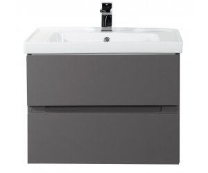 Тумба под раковину Art&Max Techno 70 см подвесная, смоки софт, AM-Techno-700-2C-SO-ZB815