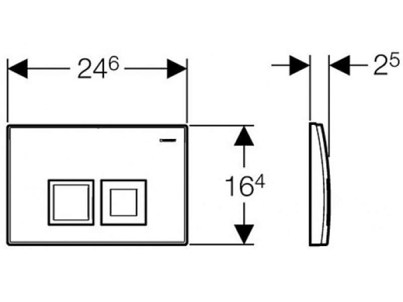 Купить Клавиша Geberit Delta Type 50 115.135.21.1, глянцевый хром