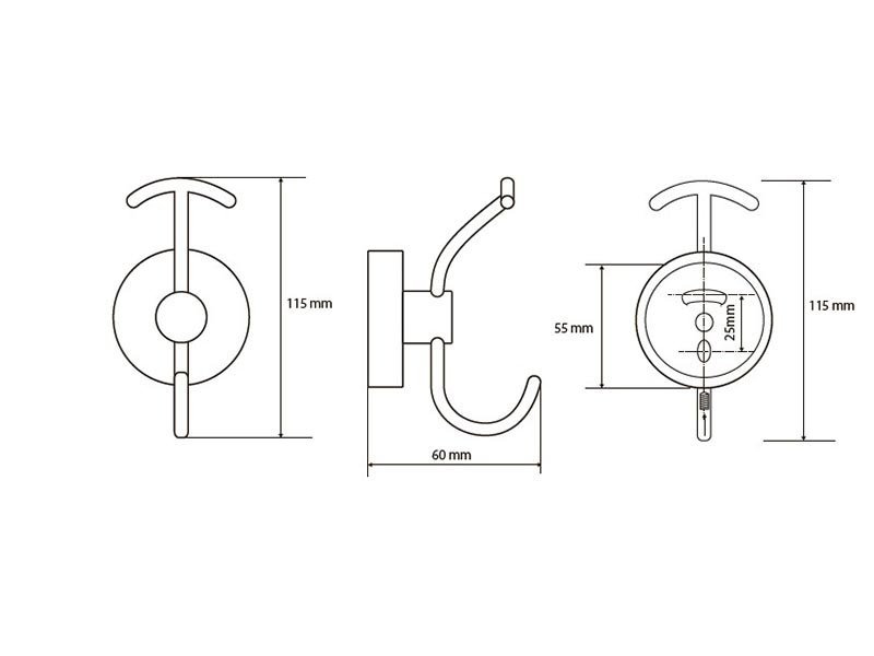 Купить Крючок Bemeta Omega 104105252 5.3 x 6.5 x 11 см, хром
