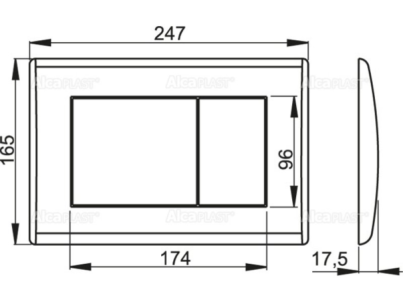 Купить Клавиша смыва AlcaPlast M270, белый