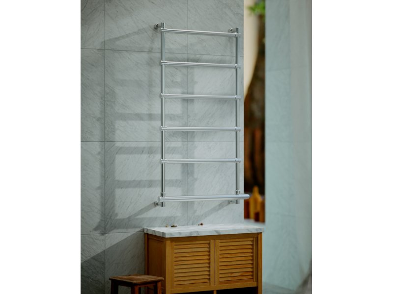 Купить Полотенцесушитель электрический Margaroli Sole 542-6 BOX, высота 101.2 см, ширина 57 см, хром, 5424706CRNB
