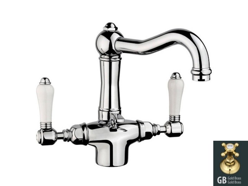 Купить Смеситель Nicolazzi Dames Anglaises 1432GB78 для раковины, гальваническое золото, ручки P. Mont Blanc