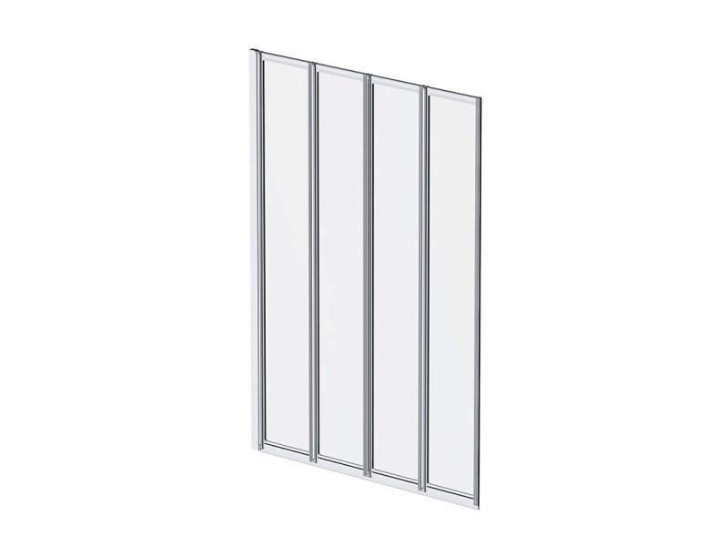 Купить Душевая шторка на ванну Am.Pm Like W80BS-100-140CT, 100х140 см, поворотно-складная, профиль хром, стекло прозрачное