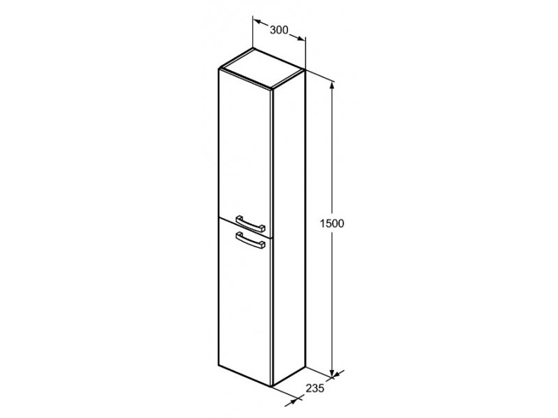 Купить Пенал Ideal Standard Tempo 30 см, подвесной, серый, E0566TI