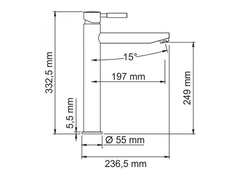 Купить Смеситель WasserKRAFT 4103H для раковины, высокий, хром