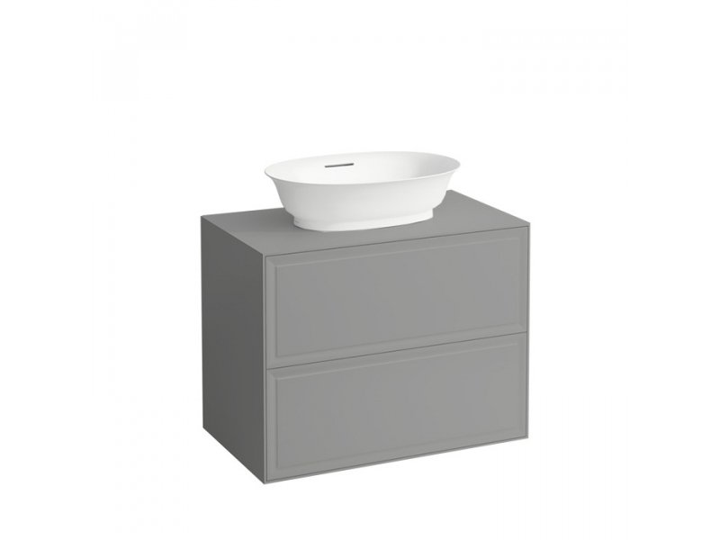 Купить Тумба под раковину Laufen New Classic 77.5 х 45.5 х 60 см, 4.0601.2.085.627.1, подвесная, отверстие посередине, серый