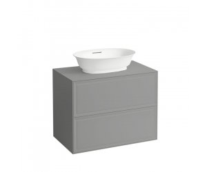 Тумба под раковину Laufen New Classic 77.5 х 45.5 х 60 см, 4.0601.2.085.627.1, подвесная, отверстие посередине, серый