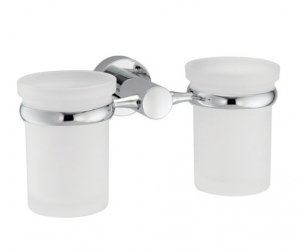 Стакан стеклянный с держателем WasserKRAFT Do 9428D, двойной