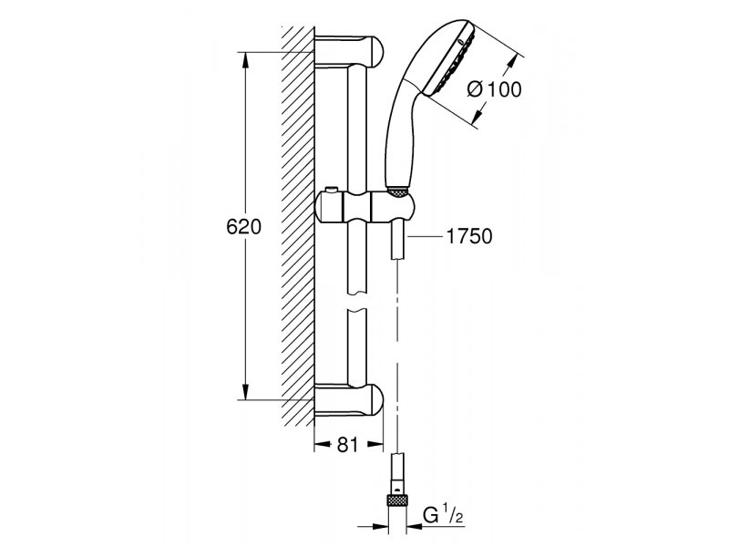 Купить Душевой гарнитур Grohe New Tempesta 100 IV 27645001 (27645000)