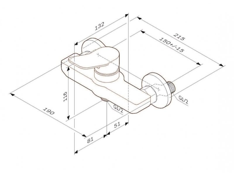 Купить Смеситель AM.PM X-Joy F85A20022 для душа, черный матовый