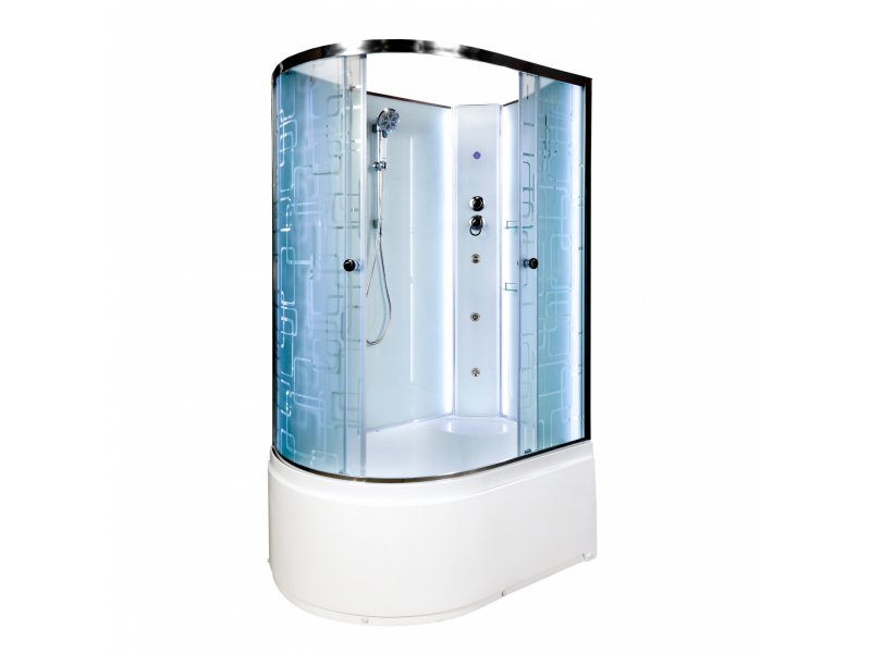 Купить Душевая кабина Deto Em EM4511 L/R N LED гм 110 x 80 см, без крыши, с Led подсветкой, с гидромассажем
