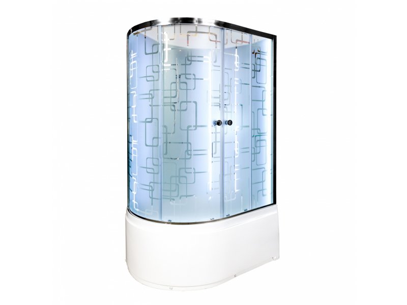 Купить Душевая кабина Deto Em EM4511 L/R N LED гм 110 x 80 см, без крыши, с Led подсветкой, с гидромассажем