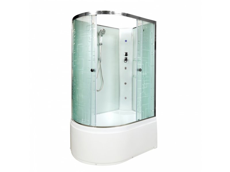 Купить Душевая кабина Deto Em EM4511 L/R N LED гм 110 x 80 см, без крыши, с Led подсветкой, с гидромассажем