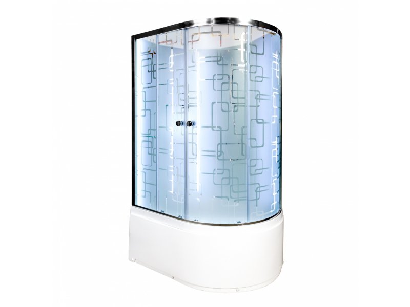 Купить Душевая кабина Deto Em EM4511 L/R N LED гм 110 x 80 см, без крыши, с Led подсветкой, с гидромассажем