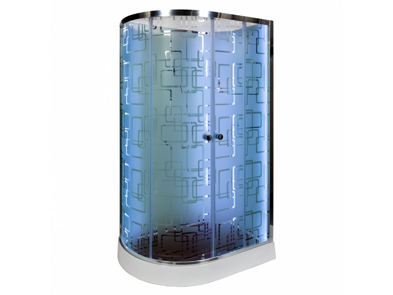 Купить Душевая кабина Deto Em EM1512 L/R N LED гм 120 x 80 см, без крыши, с Led подсветкой, с гидромассажем