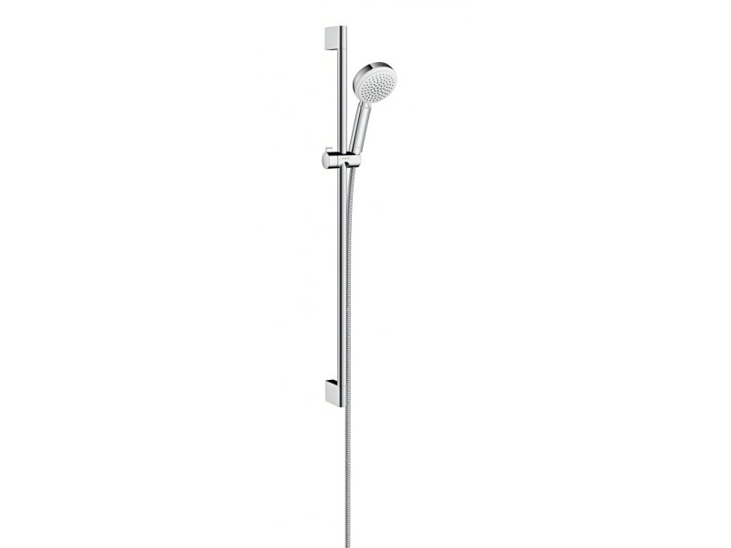Купить Душевой гарнитур Hansgrohe Crometta 100 Vario 26657400, штанга 90 см, белый/хром