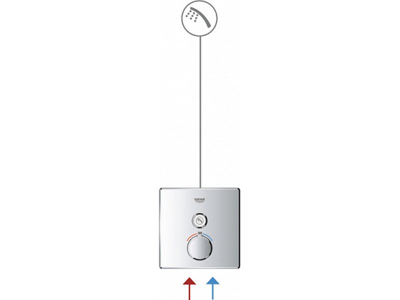 Купить Смеситель для ванны и душа Grohe Grohtherm SmartControl 29123000, хром