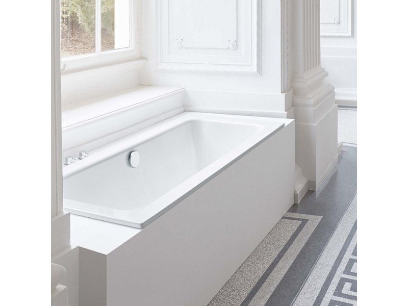 Купить Ванна стальная Bette One 3314-000 190 х 90 х 42 см с шумоизоляцией, белая (для удлиненного слива-перелива)