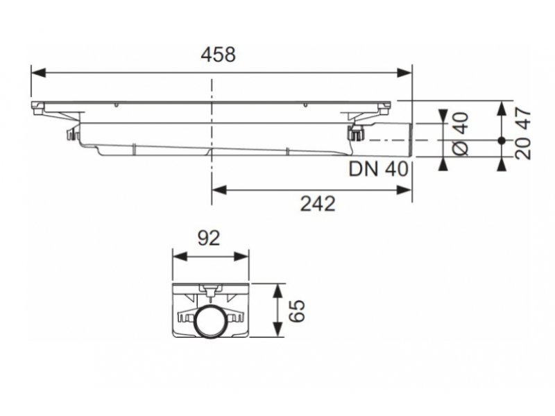 Купить Сифон TECE Drainprofile 673001 низкий DN40, боковой слив