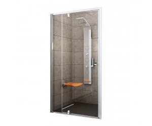 Душевая дверь Ravak Pivot PDOP2-110, профиль блестящий, витраж транспарент, 03GD0C00Z1