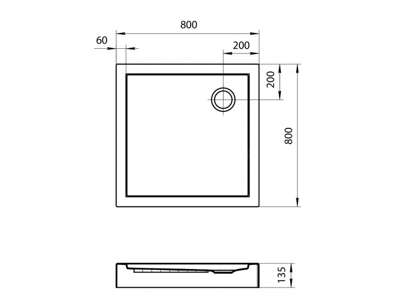 Купить Душевой поддон Santek Палермо 80 x 80 см, 1.WH30.2.475, акриловый, квадратный, белый