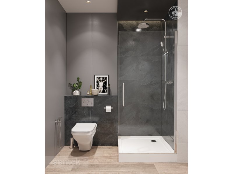 Купить Душевой поддон Santek Палермо 80 x 80 см, 1.WH30.2.475, акриловый, квадратный, белый