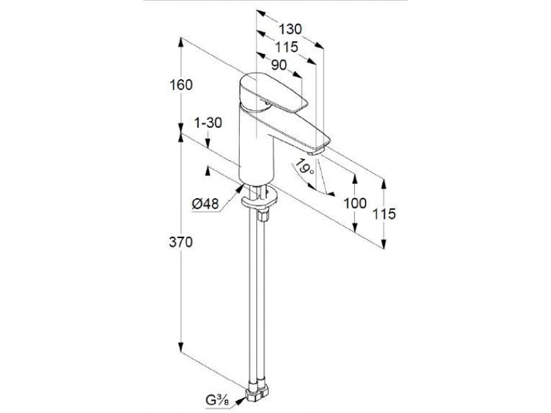 Купить Смеситель для раковины Kludi Pure&Solid 342920575