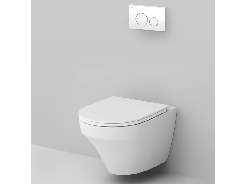 Купить Инсталляция Am.Pm Inspire, IS49001.501700 с безободковым унитазом Inspire FlashClean, клавиша Pro L белая, крышка микролифт