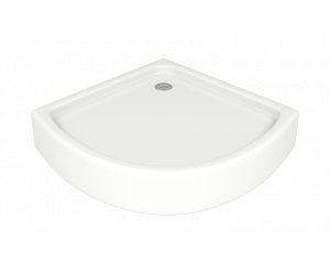 Поддон для душевой кабины Bas Плуто 80 x 80 см ПН00015 акриловый, четверть круга, белый