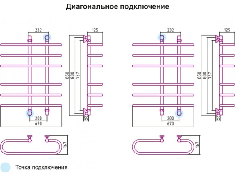 Купить Полотенцесушитель водяной Сунержа Фурор 80 x 70 см, 00-0107-8070, хром