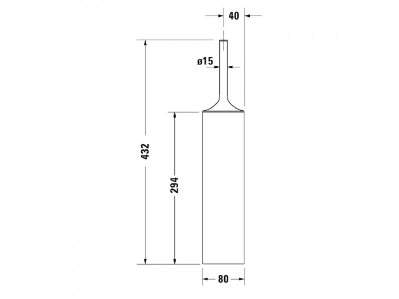 Купить Туалетный ершик Duravit Starck T 0099451000 напольный 43.2 см, хром