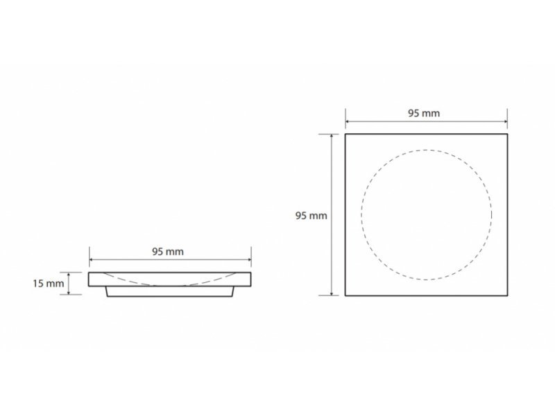 Купить Мыльница Bemeta Gamma 145608310 9.5 x 9.5 x 1.5 см отдельностоящая, черный матовый