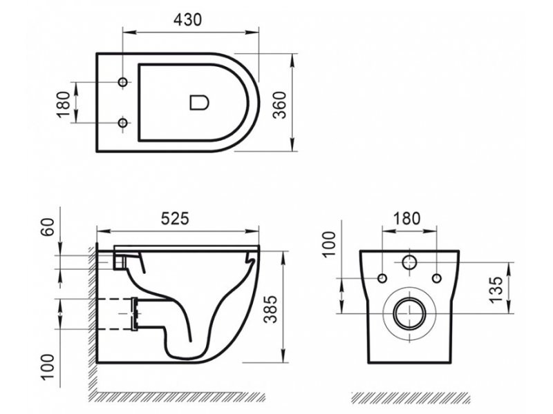 Купить Подвесной унитаз BelBagno Onda BB066CHR, безободковый