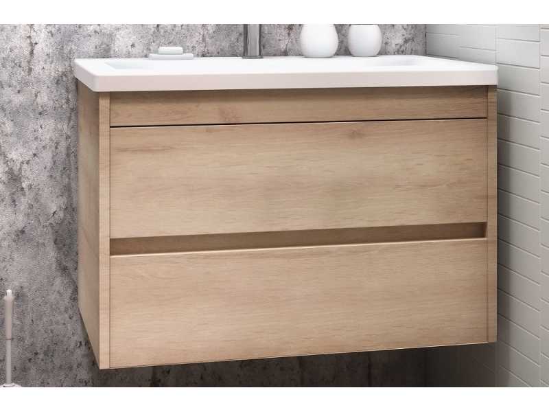 Купить Тумба под раковину Art&Max Family-750-2C-SO-PB, 75 x 48 x 55 см подвесная, бежевый (Pino Bianco)