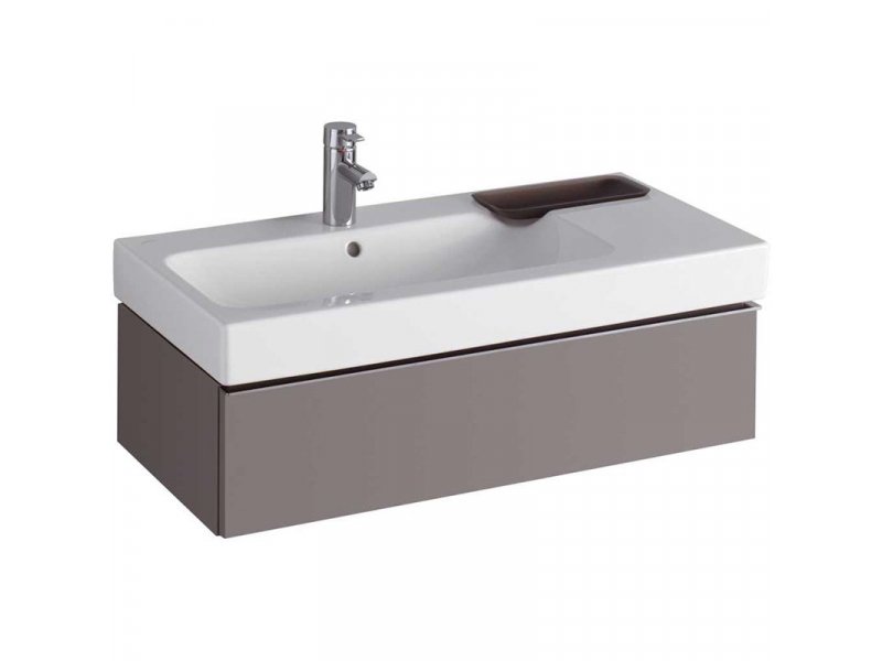 Купить Тумба под раковину Geberit iCon 840292000, 90 см, цвет платиновый