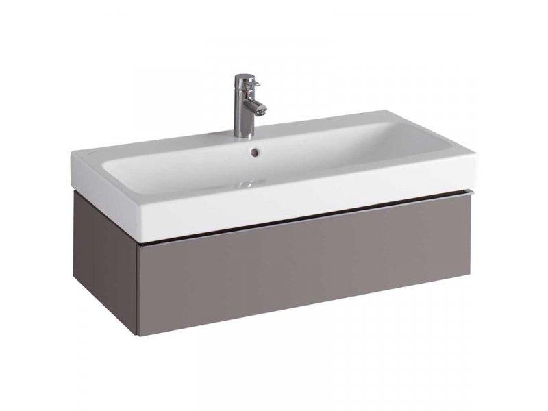 Купить Тумба под раковину Geberit iCon 840292000, 90 см, цвет платиновый