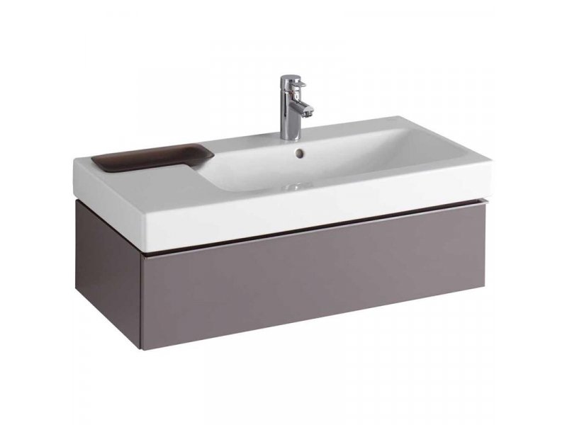 Купить Тумба под раковину Geberit iCon 840292000, 90 см, цвет платиновый