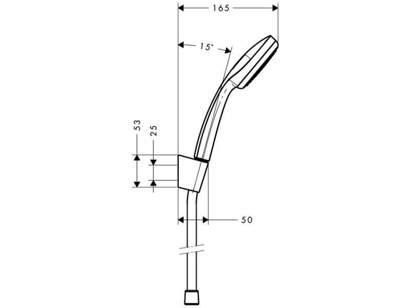 Купить Ручной душ Hansgrohe Croma 100 Mono 27575000, шланг 1,60 м