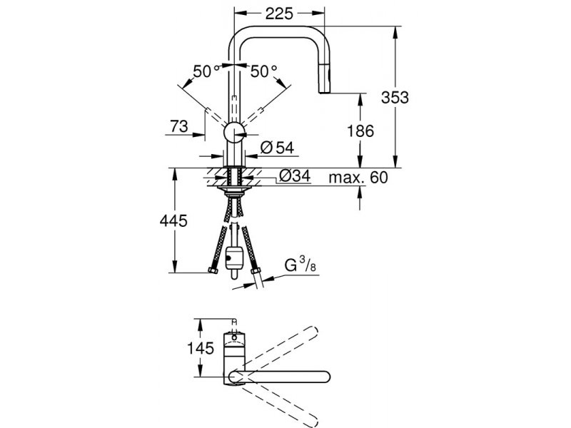 Купить Смеситель Grohe Minta 32322002 для кухонной мойки с выдвижным изливом