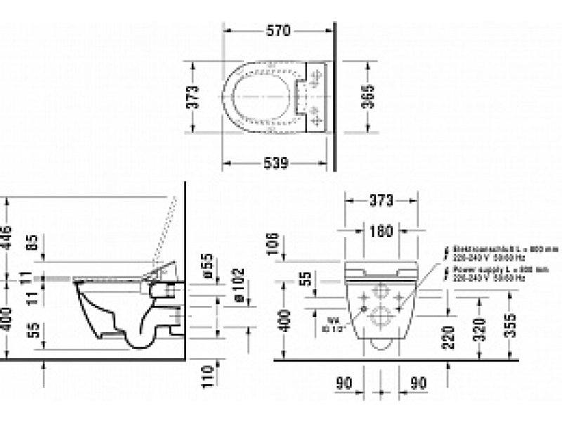 Купить Подвесной унитаз Duravit Darling New 2563590000