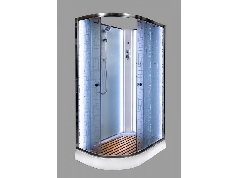 Купить Душевая кабина Deto Em EM2712 L/R N LED 120 x 80 см, без крыши, с Led подсветкой