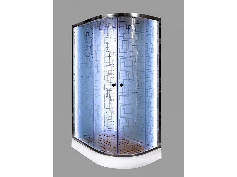 Купить Душевая кабина Deto Em EM2712 L/R N LED 120 x 80 см, без крыши, с Led подсветкой