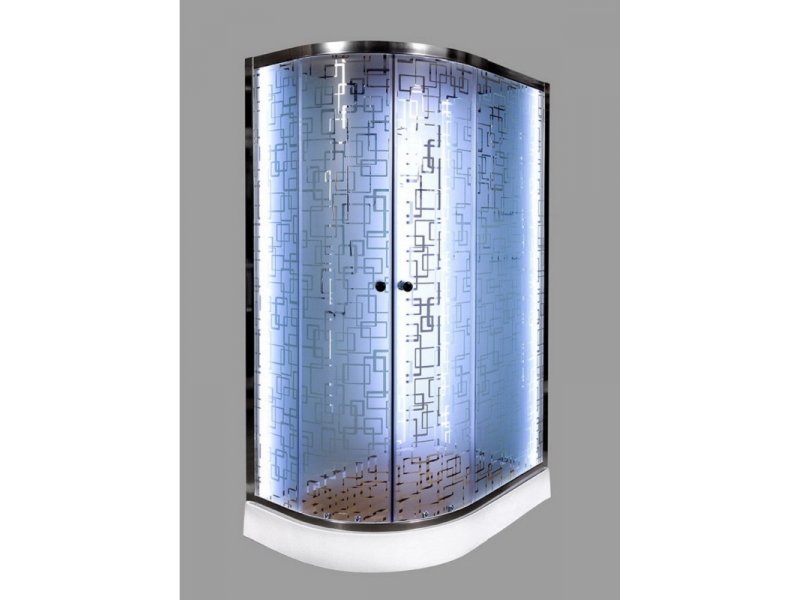 Купить Душевая кабина Deto Em EM2712 L/R N LED 120 x 80 см, без крыши, с Led подсветкой