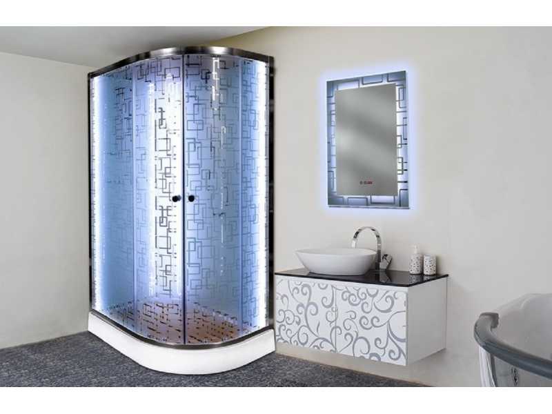 Купить Душевая кабина Deto Em EM2712 L/R N LED 120 x 80 см, без крыши, с Led подсветкой