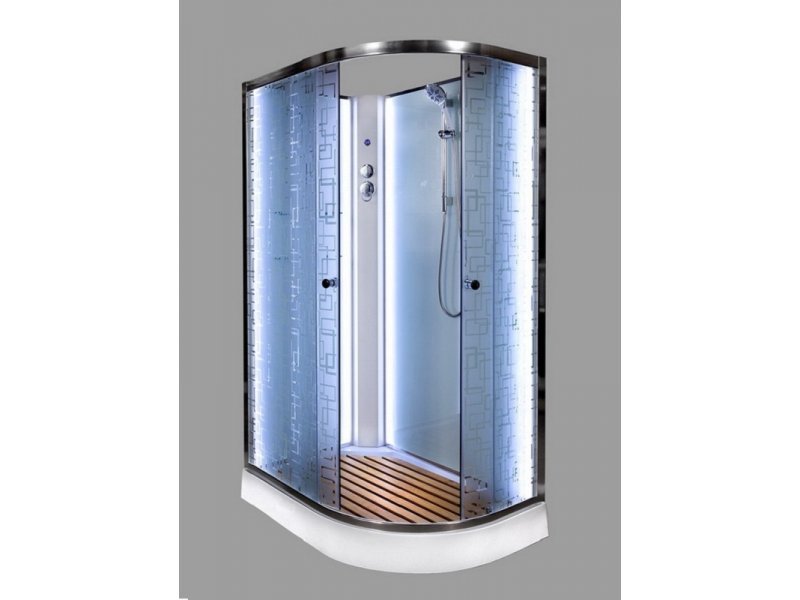 Купить Душевая кабина Deto Em EM2712 L/R N LED 120 x 80 см, без крыши, с Led подсветкой